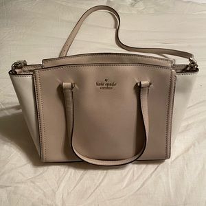 COPY - Kate Spade tan and white purse